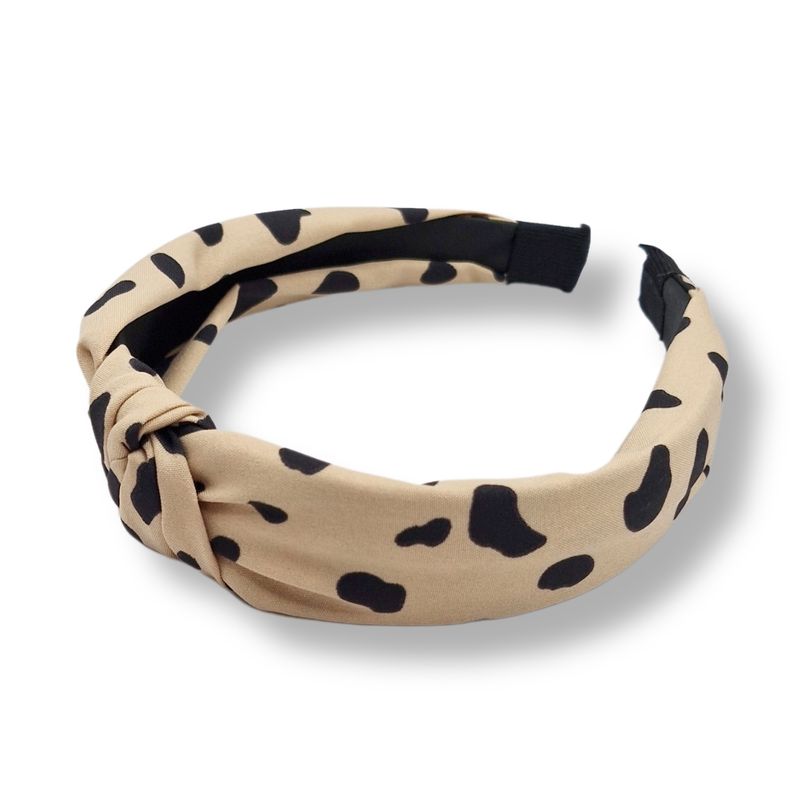 COLETTE - Diadema Rigido Nudo Estampado Dalmata Colores Varios