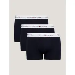 TOMMY HILFIGER - Pack 3 Calzoncillos Trunk Essential Azul