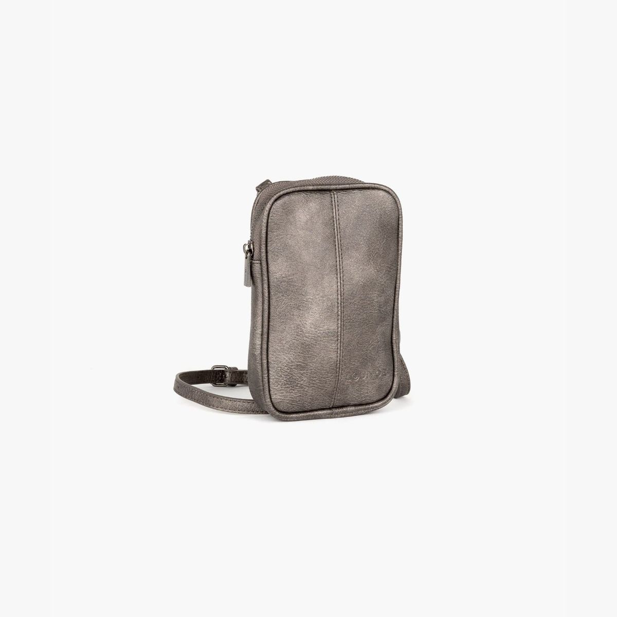 LOUNGE - Mini Cartera Mujer Detalle Costuras Gris