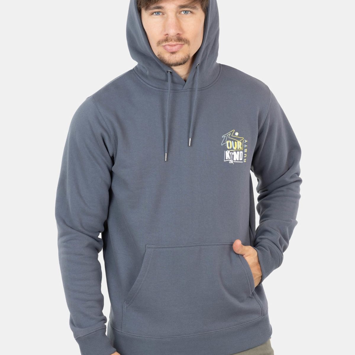 RUSTY - Poleron Deadly Stones Po Gris Hombre Rusty