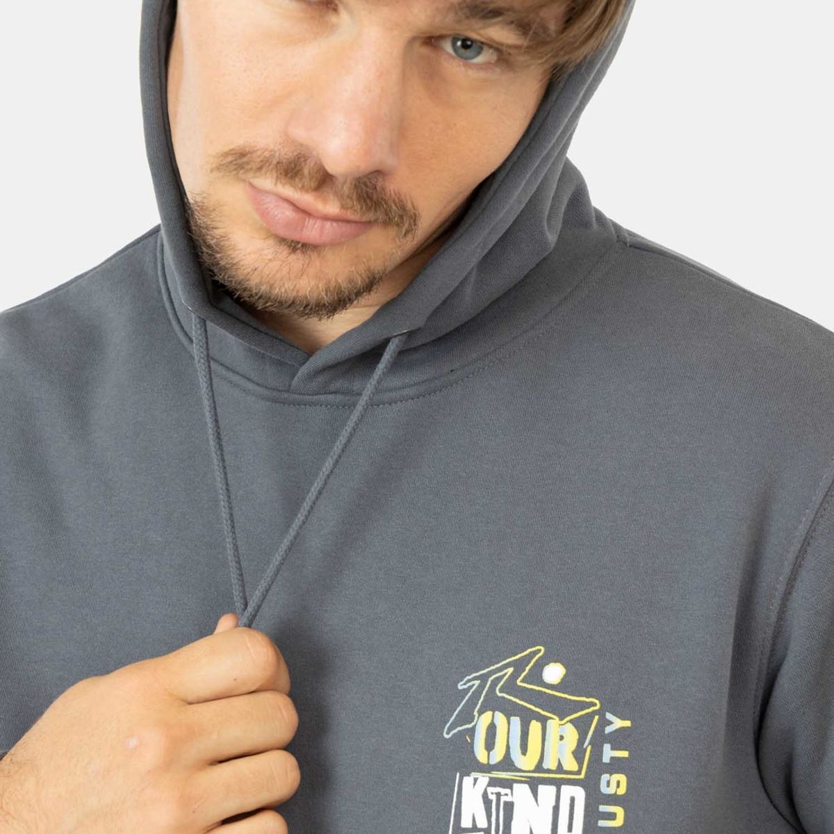 RUSTY - Poleron Deadly Stones Po Gris Hombre Rusty