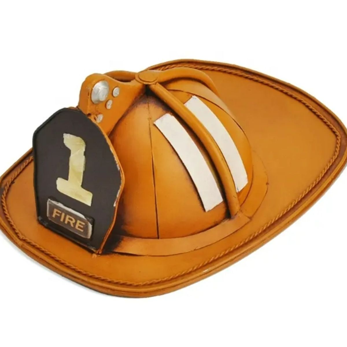 GENERICO - Casco De Bombero Antiguo Vintage Artesanía Metal