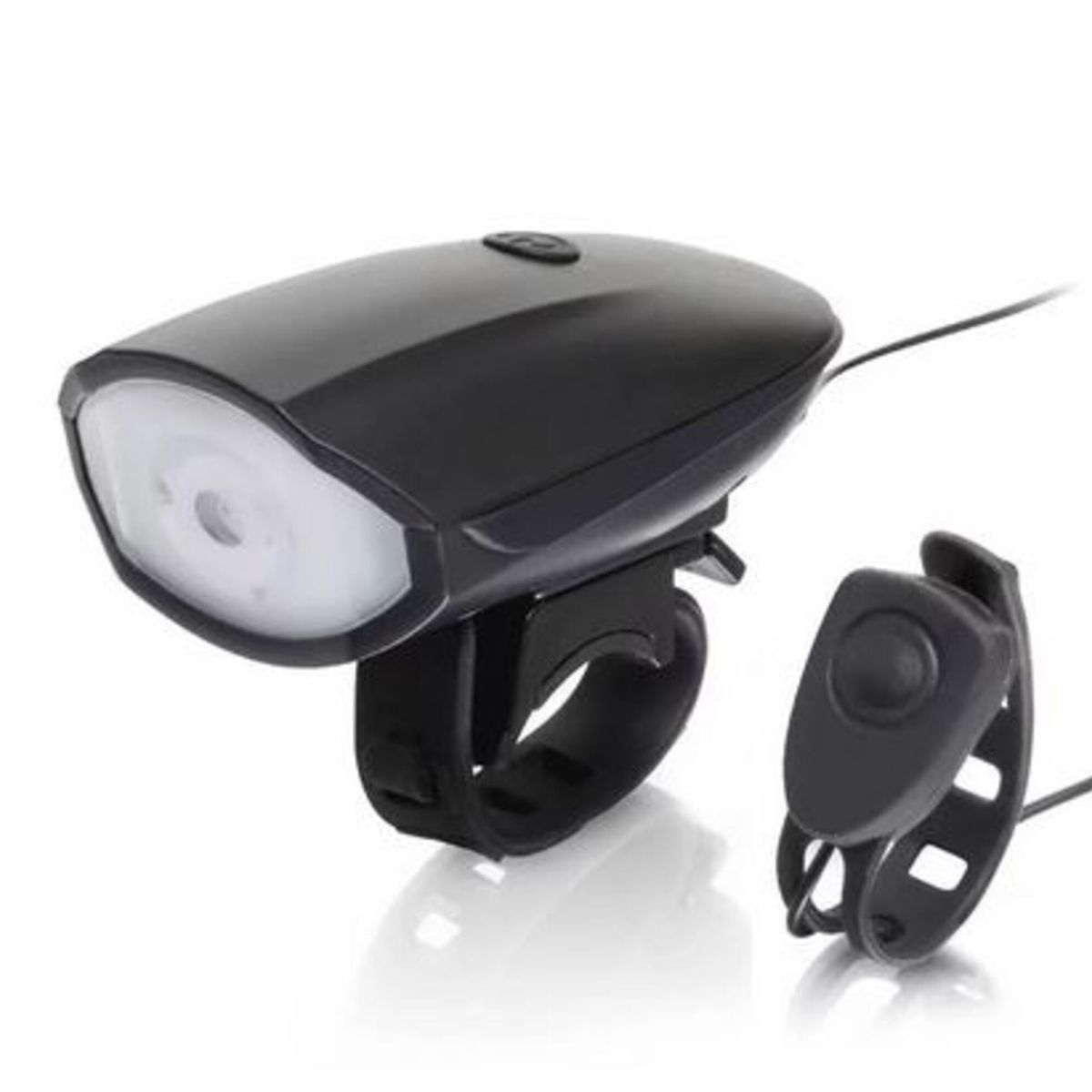GENERICO - Luz  Bicicleta Recargable Bocina usb 250 lms Color NEGRO