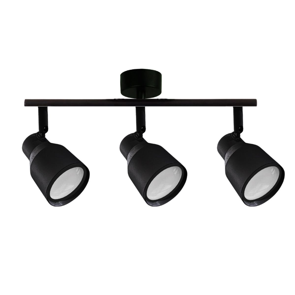 HB LEDS - Foco LED Sobrepuesto Decorativo Triple GU-10 Negro Híades