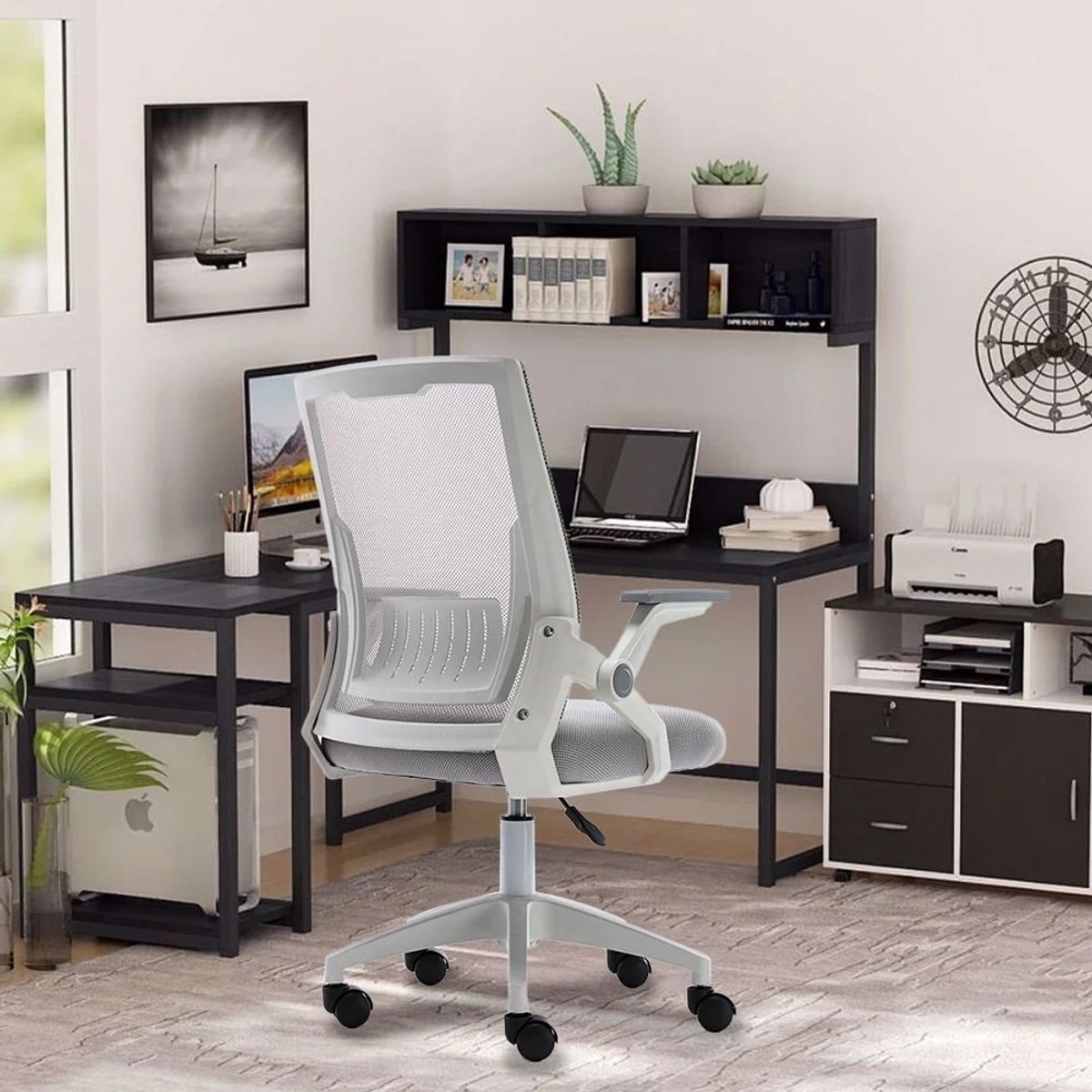 MODERNISMO - Silla de oficina luxury ergonomica gris