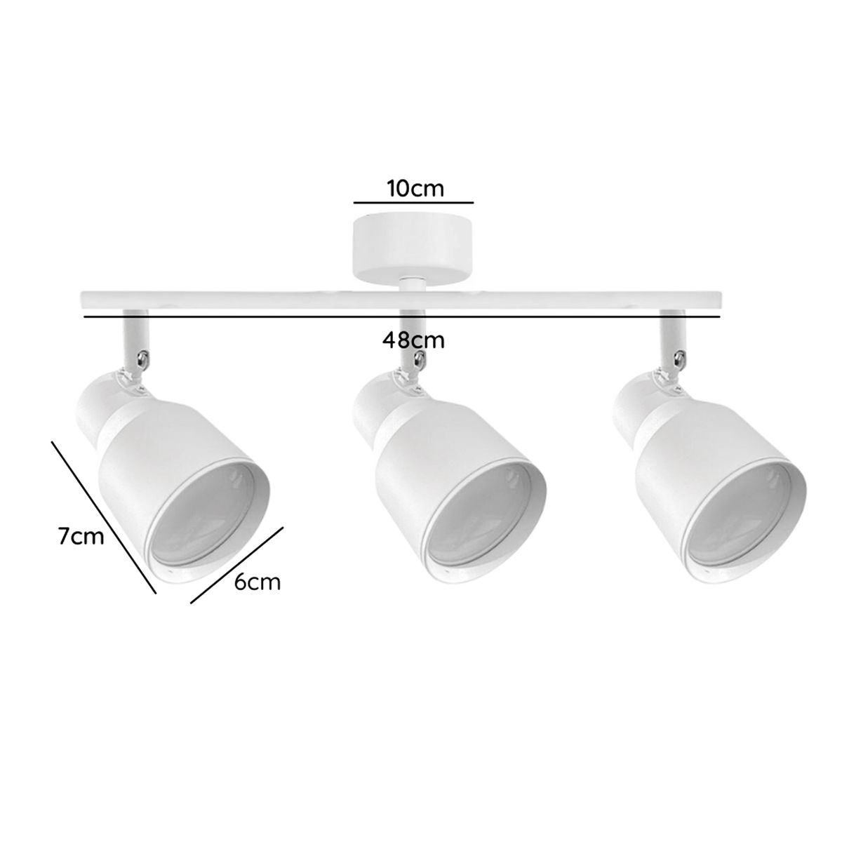 HB LEDS - Foco LED Sobrepuesto Decorativo Triple GU-10 Blanco Híades