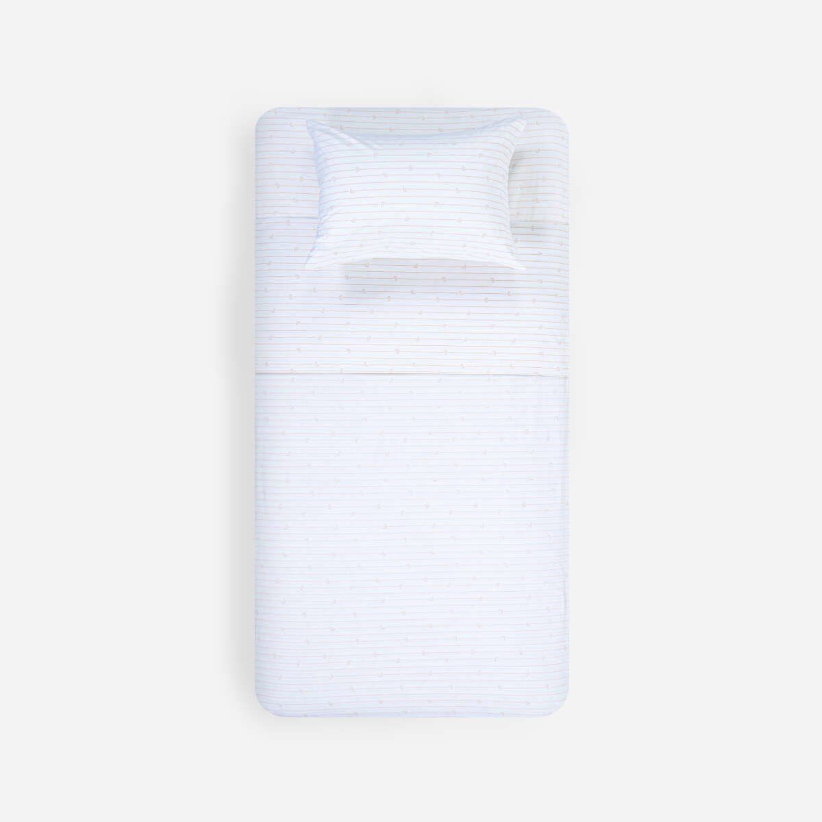 ROSEN - Sábana Rosen Colección Kids 144 Hilos Rainbow 1 Plaza