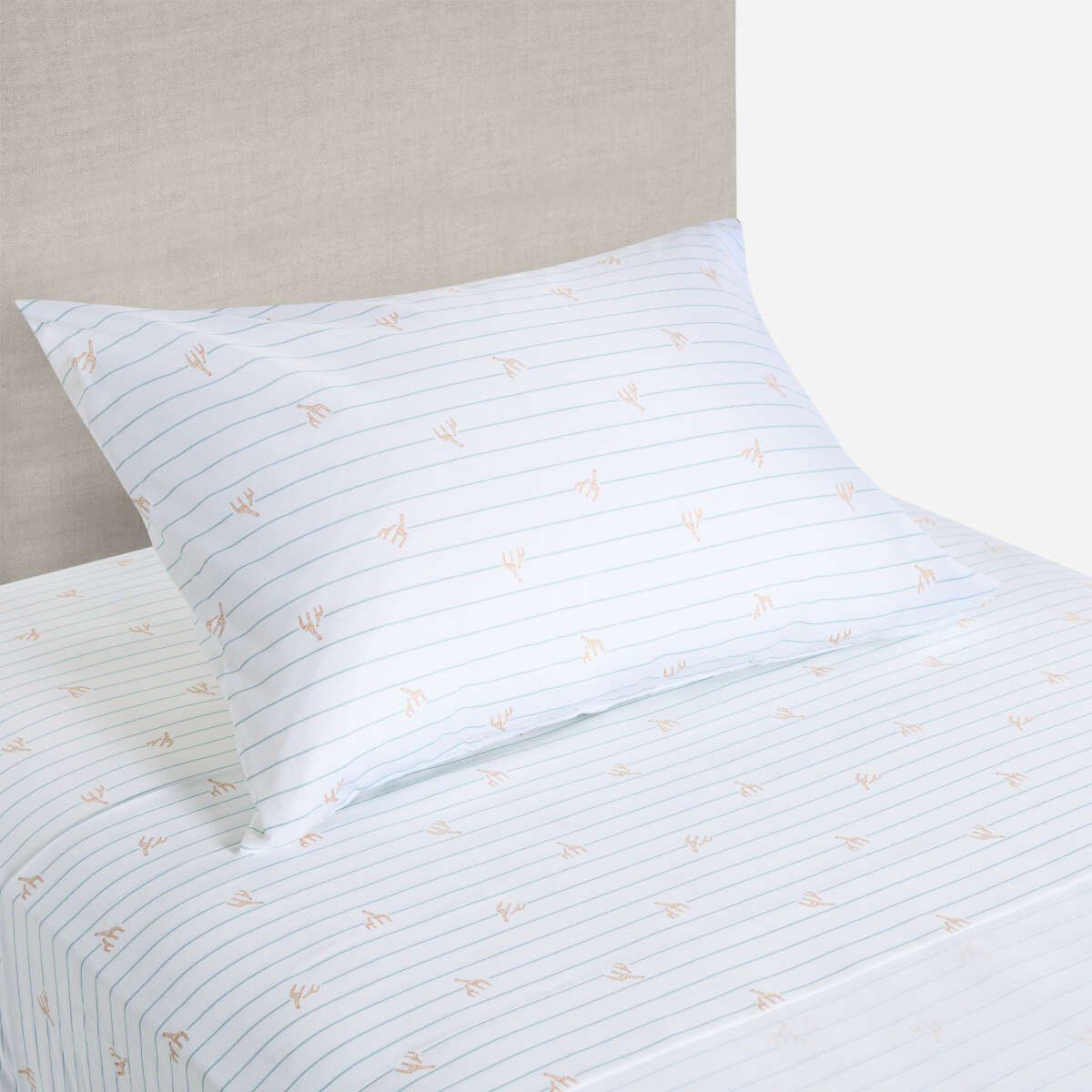 ROSEN - Sábana Rosen Colección Kids 144 Hilos Zoo 1 Plaza