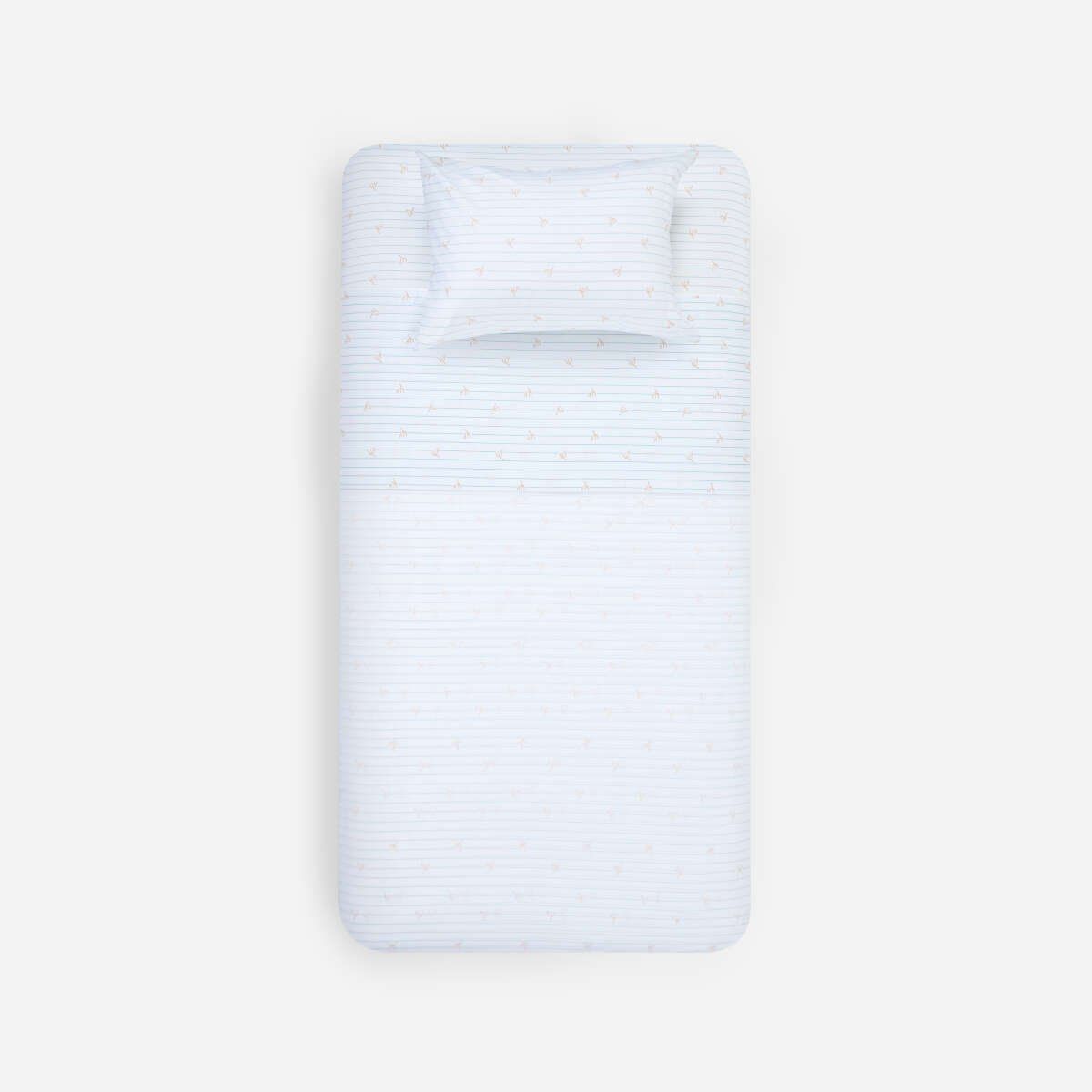 ROSEN - Sábana Rosen Colección Kids 144 Hilos Zoo 1 Plaza