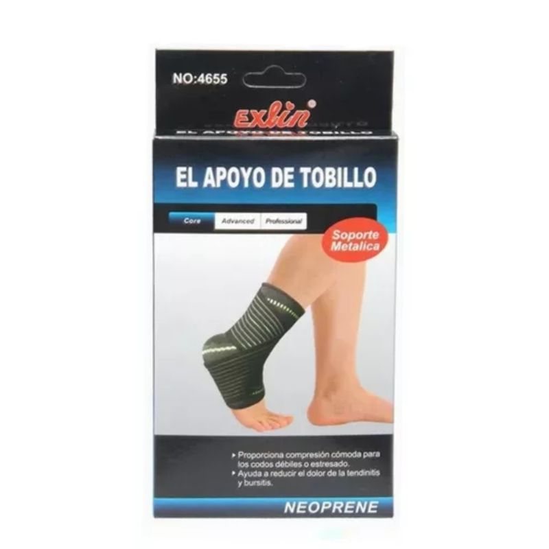 GENERICO - Apoyo De Tobillera Soporte Metalico Color Negro