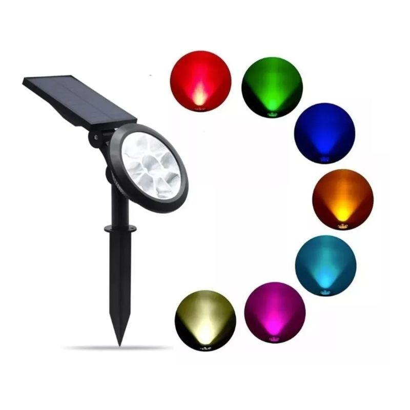 GENERICO - Foco Farol Solar Led Panel Multicolor Rgb Faroles Xl Pro