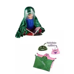 GENERICO - Frazada Con Luces Led MantaCapucha Infantil Poncho De PolarColor Verde