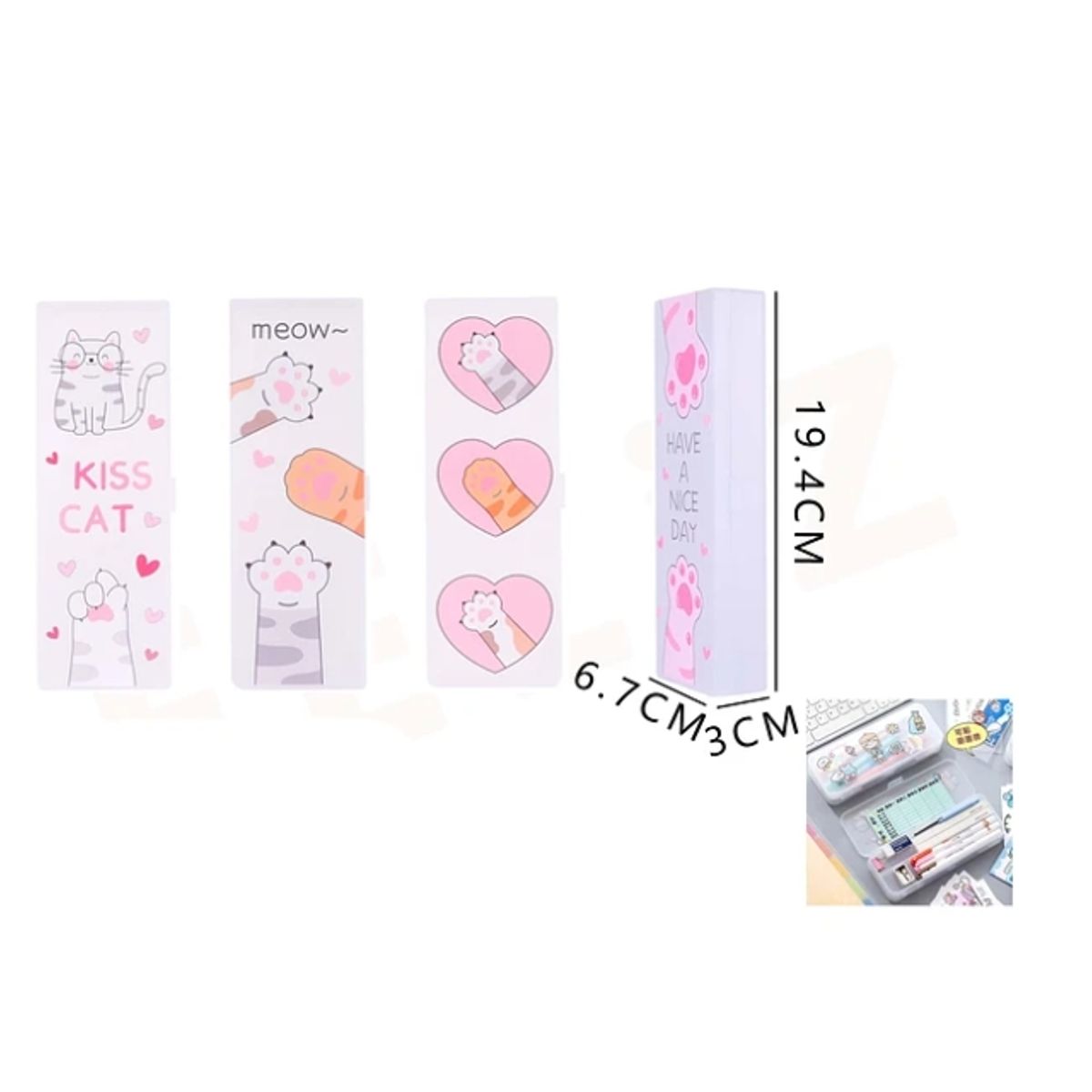 GENERICO - Estuche Cuadrado Patita De Gato 194673cm