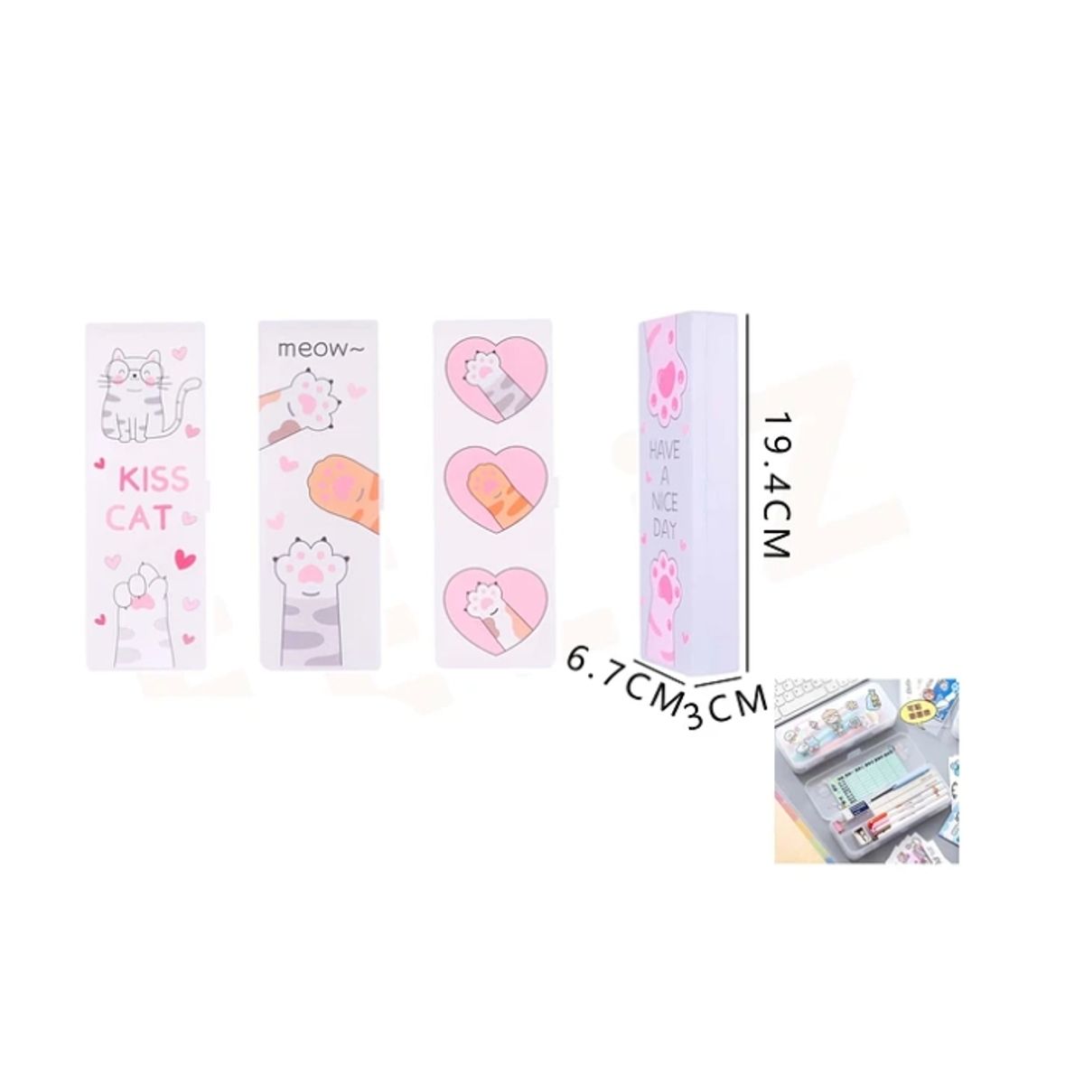 GENERICO - Estuche Cuadrado Patita De Gato 194673cm