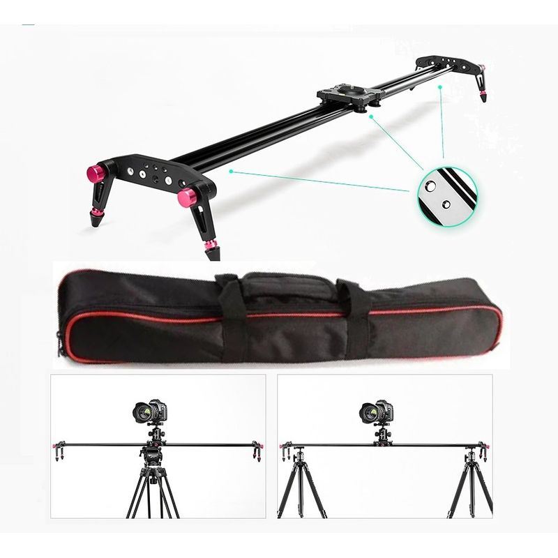 GENERICO - DOLLY SLIDER METÁLICO 120CM RIEL FOTOGRÁFICO + BOLSO