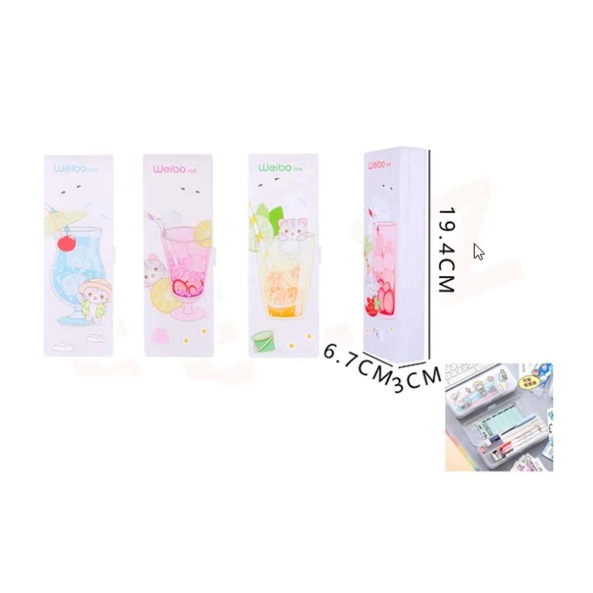 GENERICO - Estuche Cuadrado Gatito 194673cm