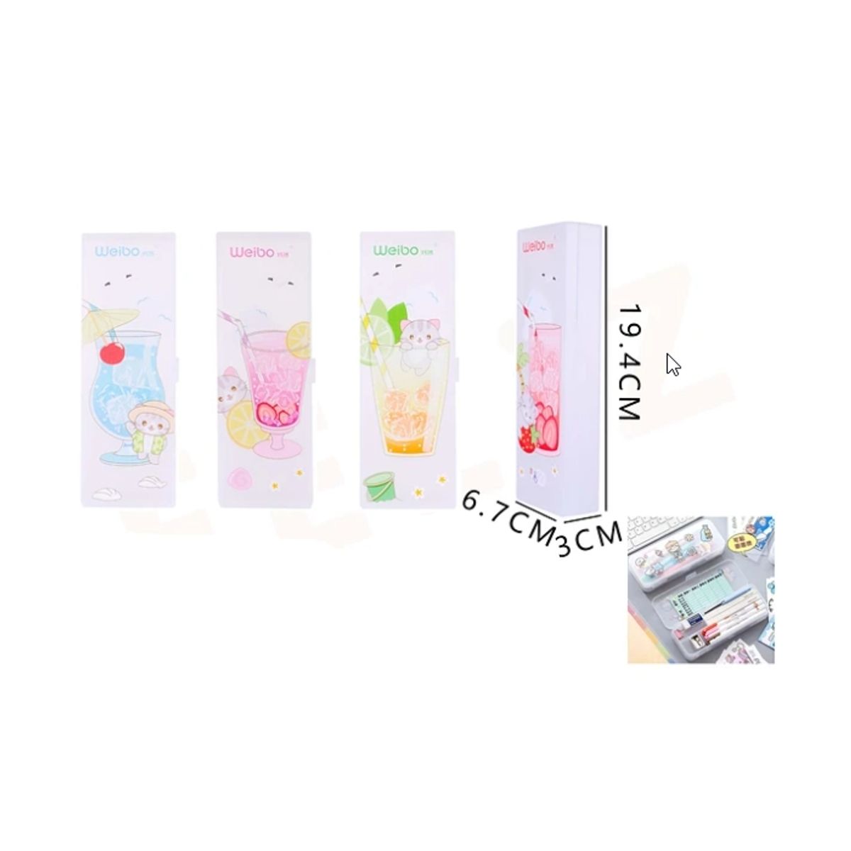 GENERICO - Estuche Cuadrado Gatito 194673cm