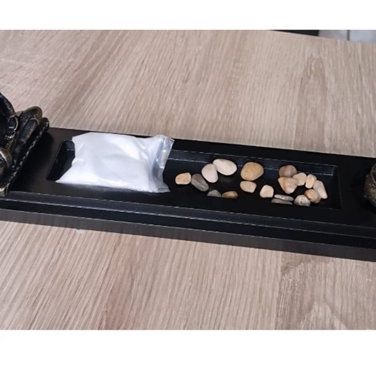 GENERICO - PORTA INCIENSOS DE BUDA CON PIEDRAS Y ARENA