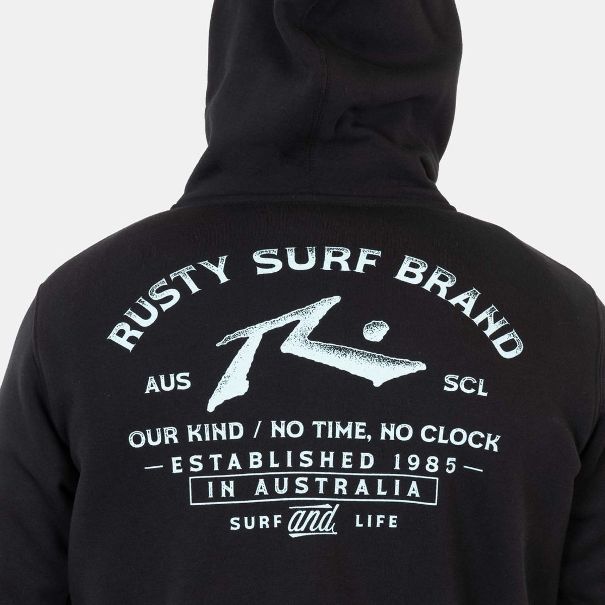 RUSTY - Poleron Stone Stack Po Negro Hombre Rusty