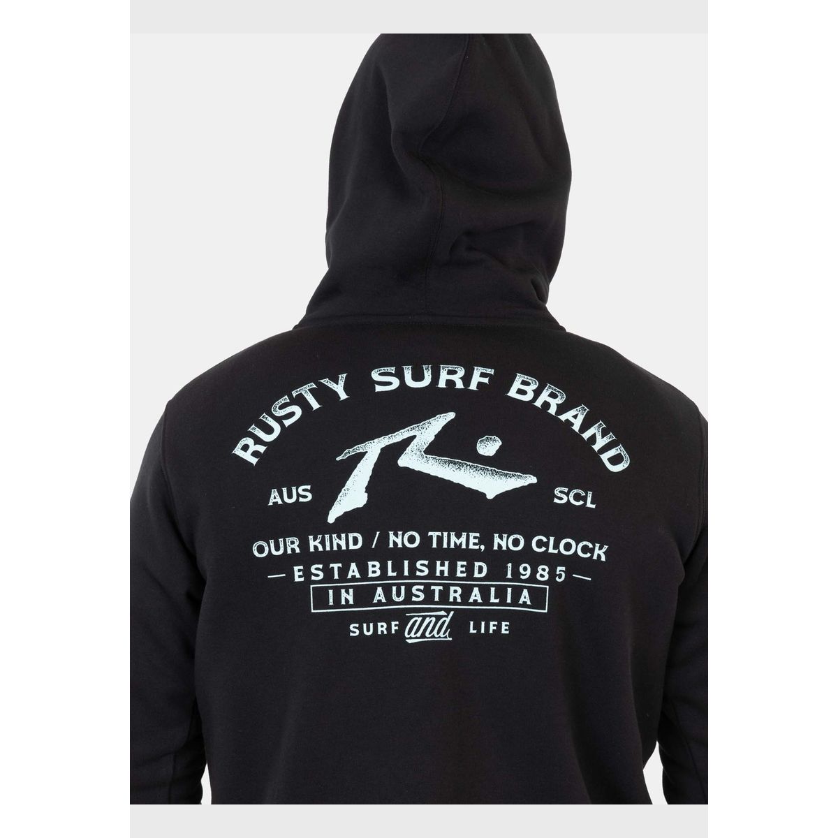 RUSTY - Poleron Stone Stack Po Negro Hombre Rusty