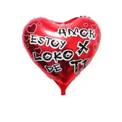 GENERICO - Globo Amor Estoy Loko X Ti Color Rojo