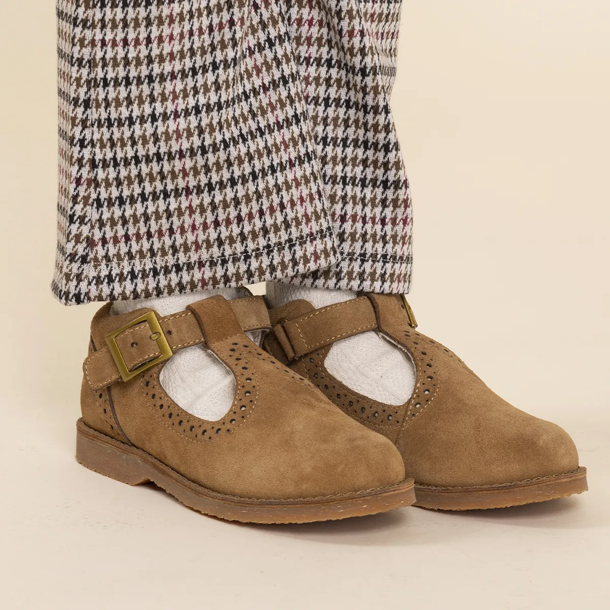 HUSH PUPPIES - Guillermina Cuero Niña Dominga Café HUSH PUPPIES