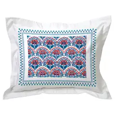 TUYO PRINT - Funda de Almohada - Folk Azúl -