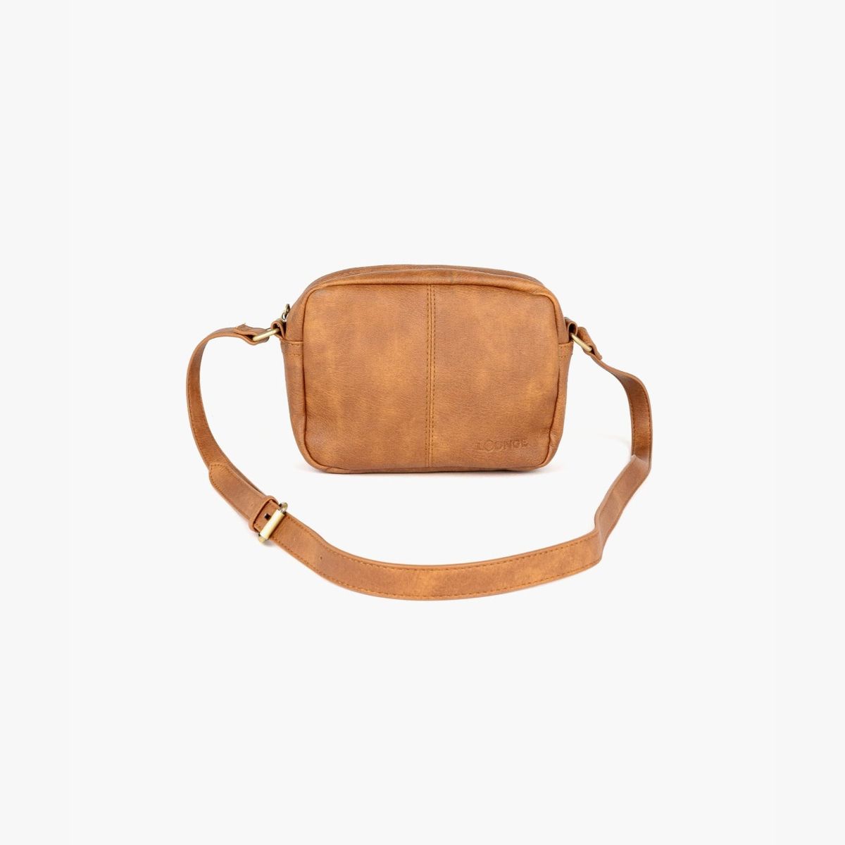 LOUNGE - Cartera Bandolera Mujer Detalle Costuras Café