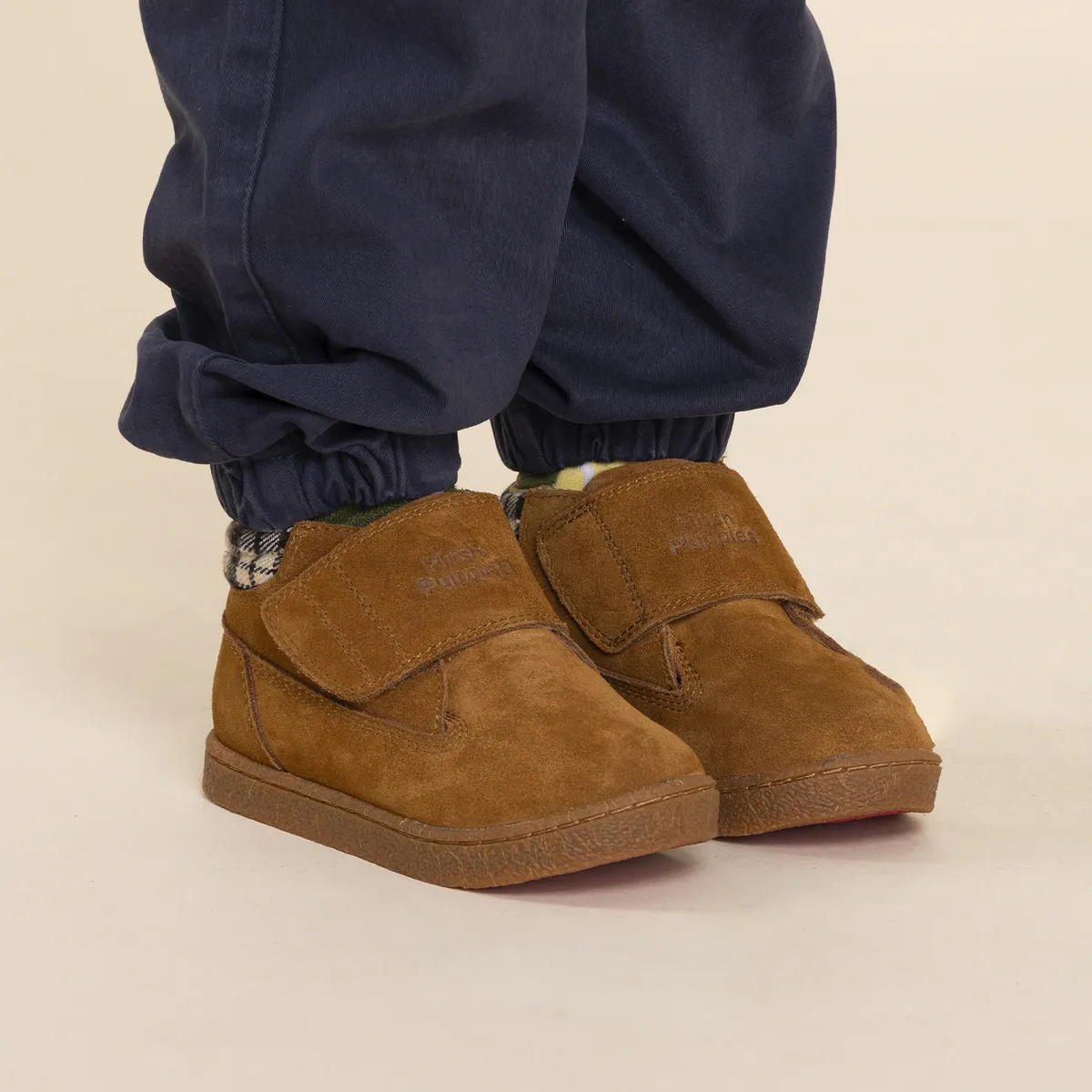 HUSH PUPPIES - Botín Cuero Niño Brunos Vl Azul HUSH PUPPIES