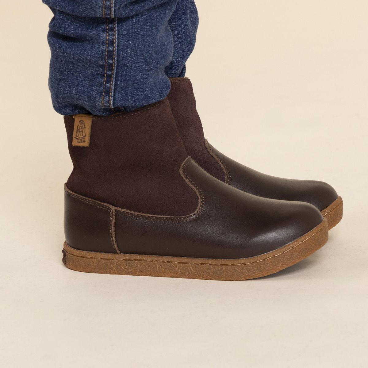 HUSH PUPPIES - Bota Cuero Niño Brody Café HUSH PUPPIES