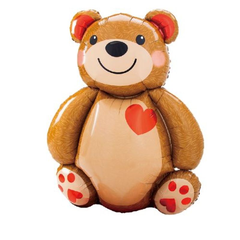GENERICO - Globo Latex Diseño Oso Color Marron 67X91 Cm