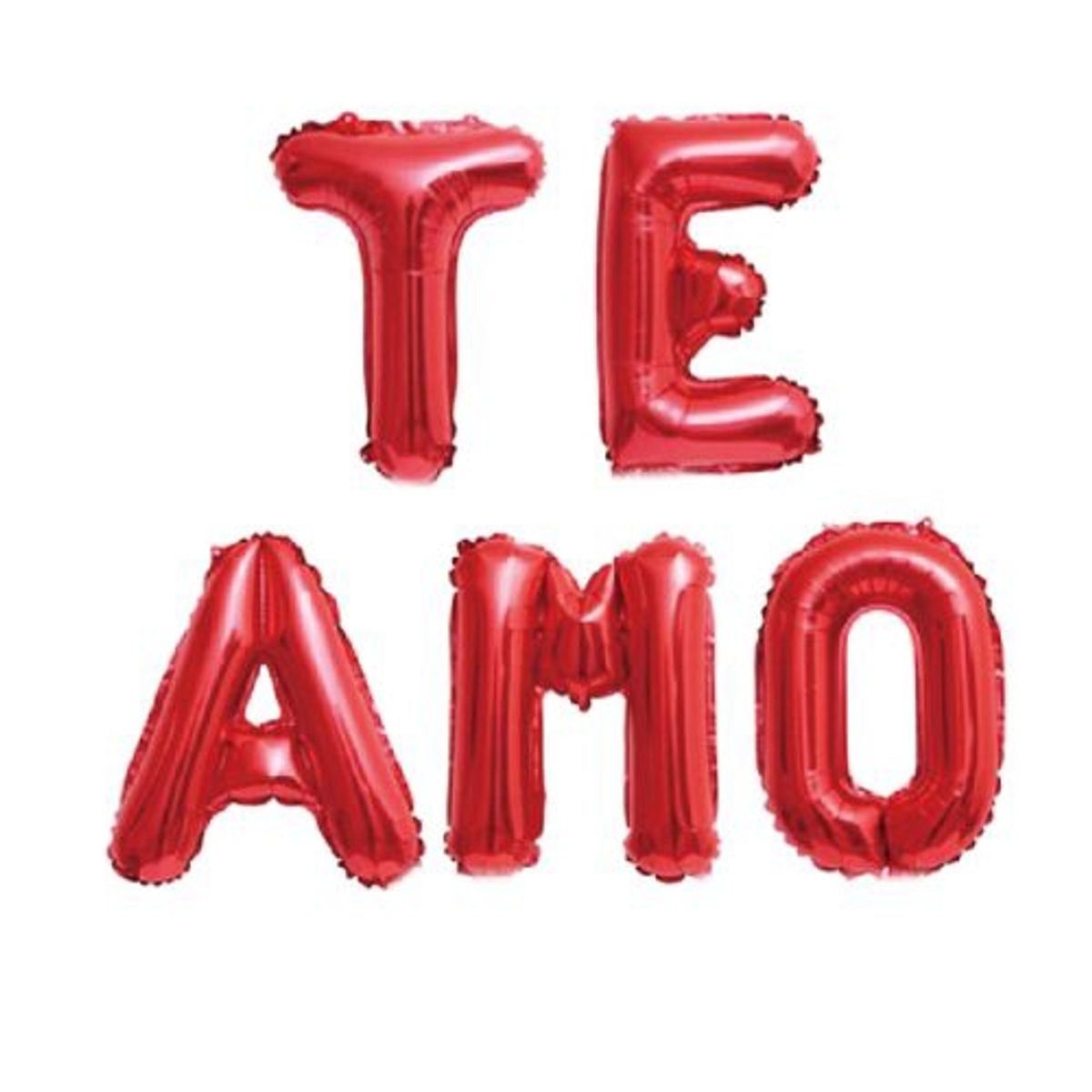 GENERICO - Globos Letras Te Amo Color Rojo 5 Unidades