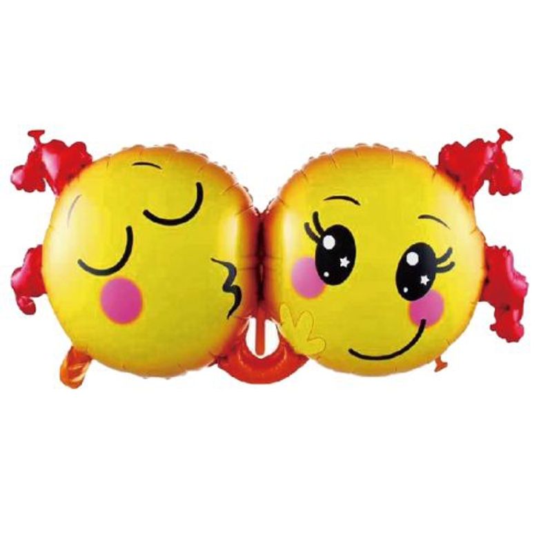 GENERICO - Globo Latex Emojis Color Amarillo 98X42 Cm