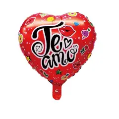 GENERICO - Globo Color Rojo Latex Te amo 45X45 Cm