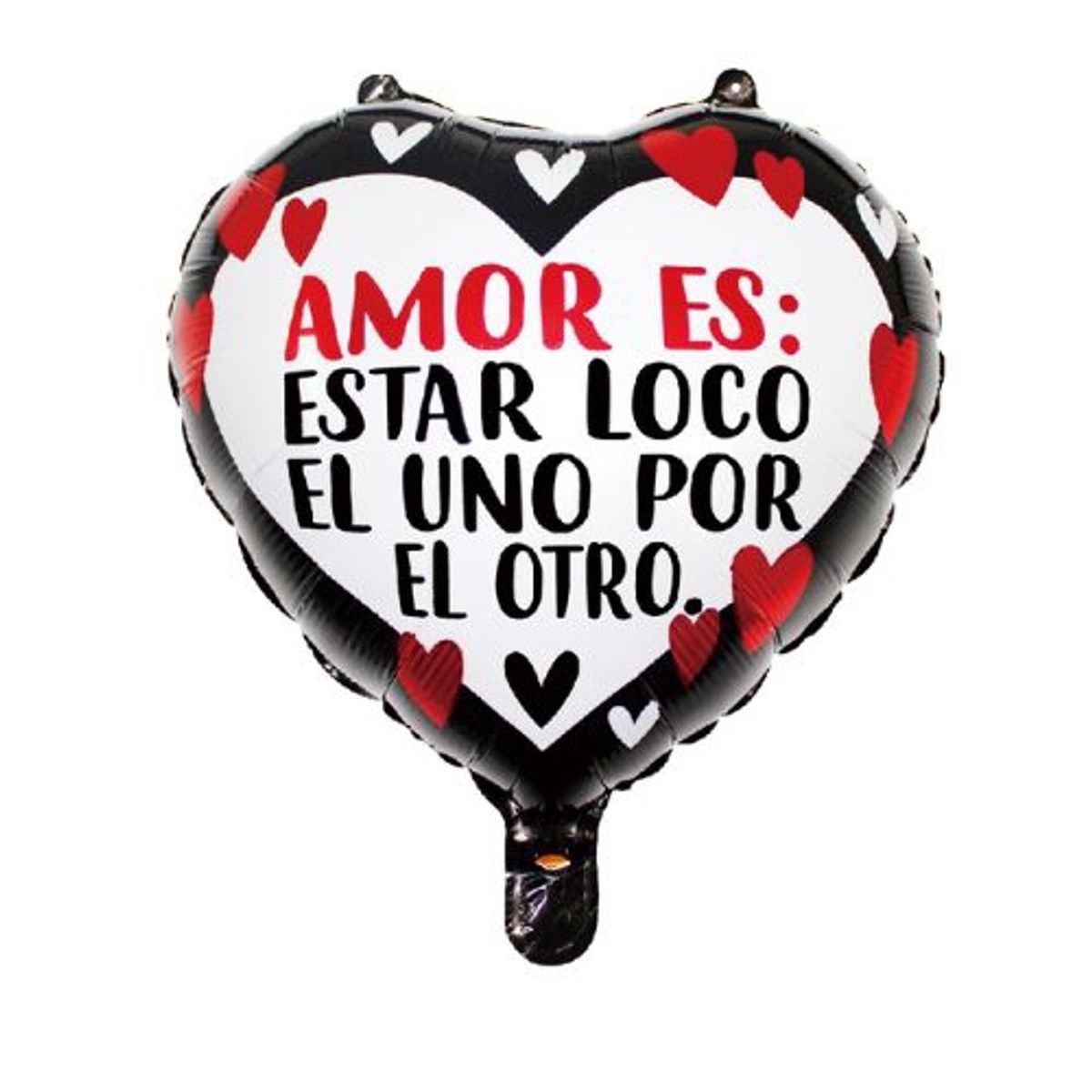 GENERICO - Globo San Valentin Color Blanco Negro 45X45 Cm