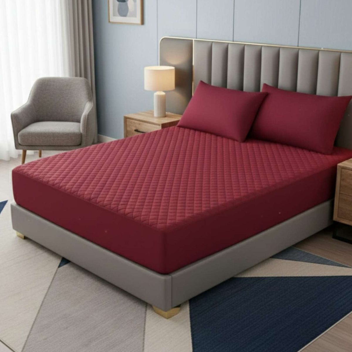 GENERICO - Cubrecolchón Impermeable King Ultra Resistente y Respirable