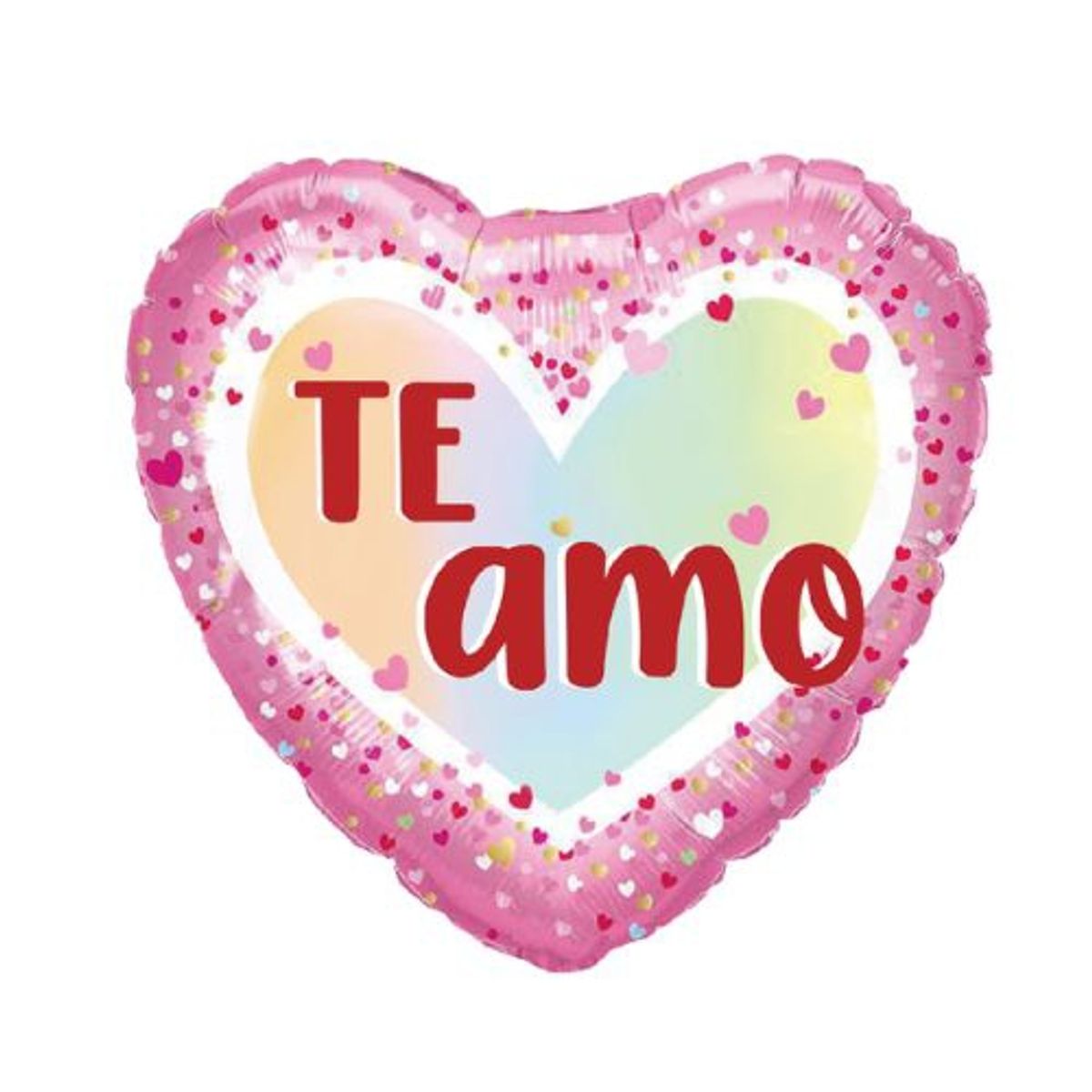GENERICO - Globo Latex San Valentin Colores Te Amo 45X45 Cm