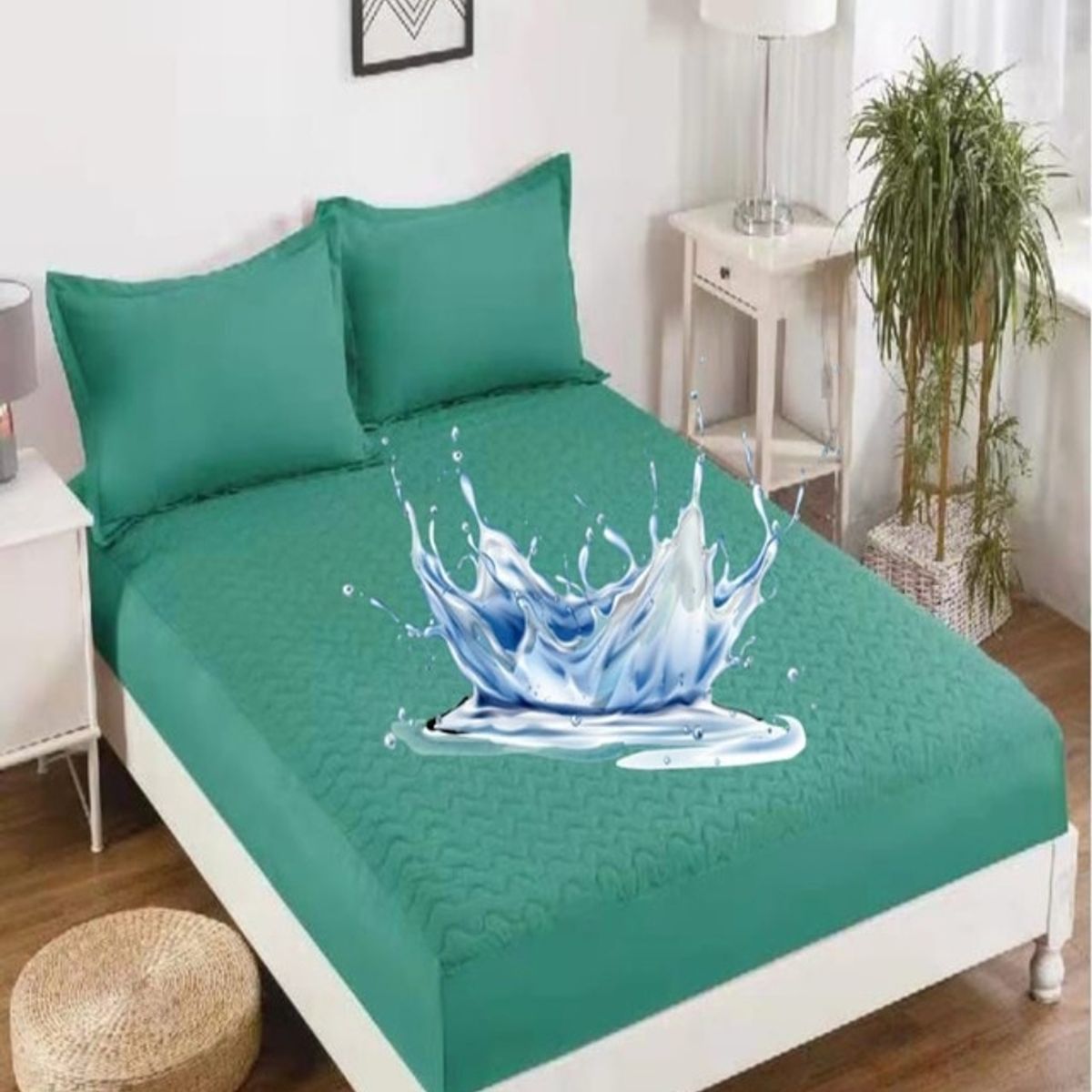 GENERICO - CUBRECOLCHÓN IMPERMEABLE 2 PLAZA