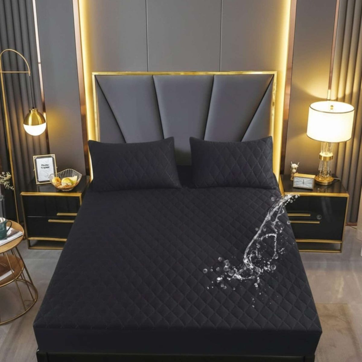 GENERICO - Cubrecolchón Impermeable 2 plazas Ultra Resistente y Respirable