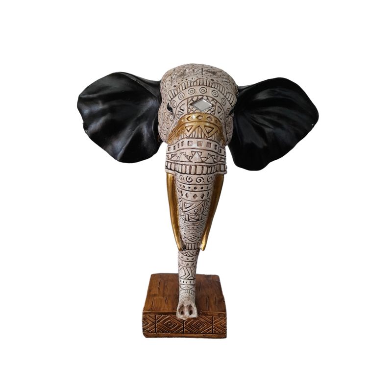 DECO ARTESANOS - Cabeza de Elefante Pequeña