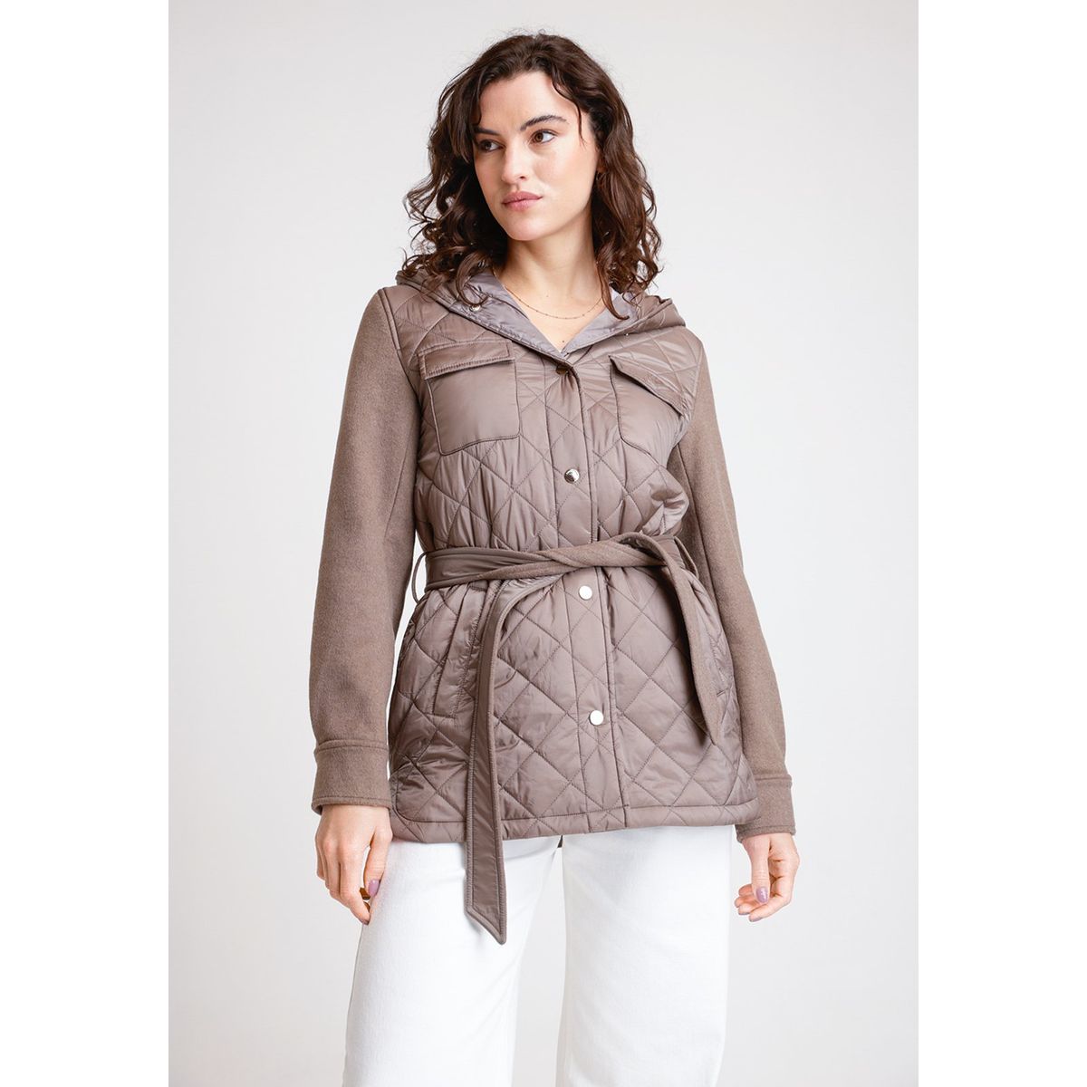 CANADIENNE - Parka De Mujer Modelo Lana Color Taupe Canadienne