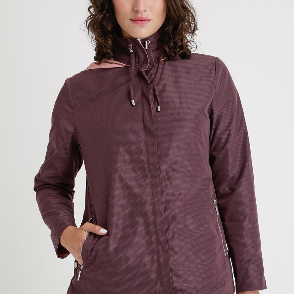 CANADIENNE - Chaqueta De Mujer Modelo Eva Color Burdeo Canadienne