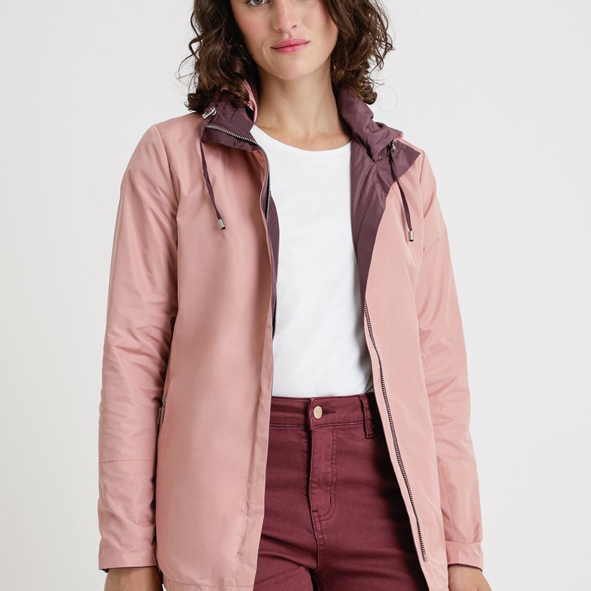CANADIENNE - Chaqueta De Mujer Modelo Eva Color Burdeo Canadienne