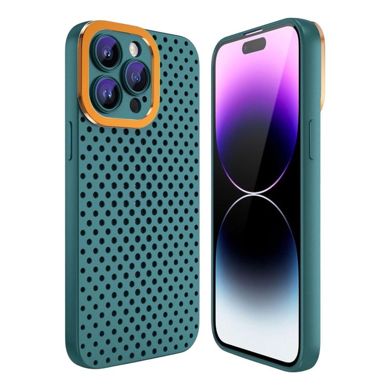GENERICO - Carcasa Para iPhone 15 + Lamina Vidrio - Negro - Negro - Negro - Verde