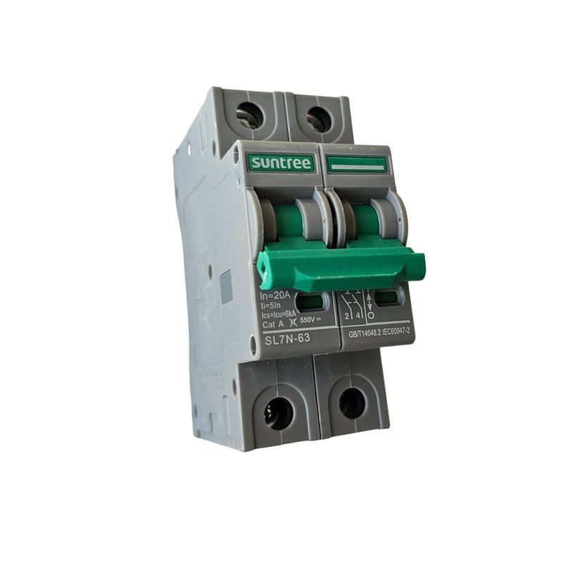 GENERICO - Interruptor Automático Dc 20a 550v 2p Bipolar Solar Sl7n-63