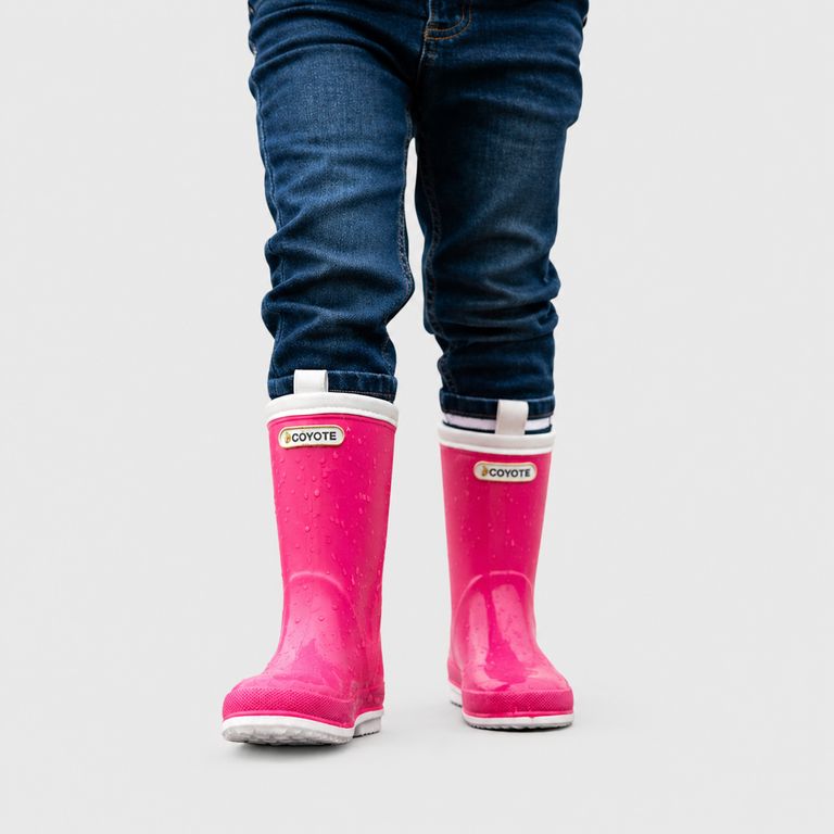 Bota de agua fucsia ribete blanco - Blanco Blanco 27