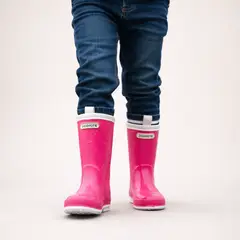 COYOTE KIDS - Bota de agua fucsia ribete blanco - Blanco