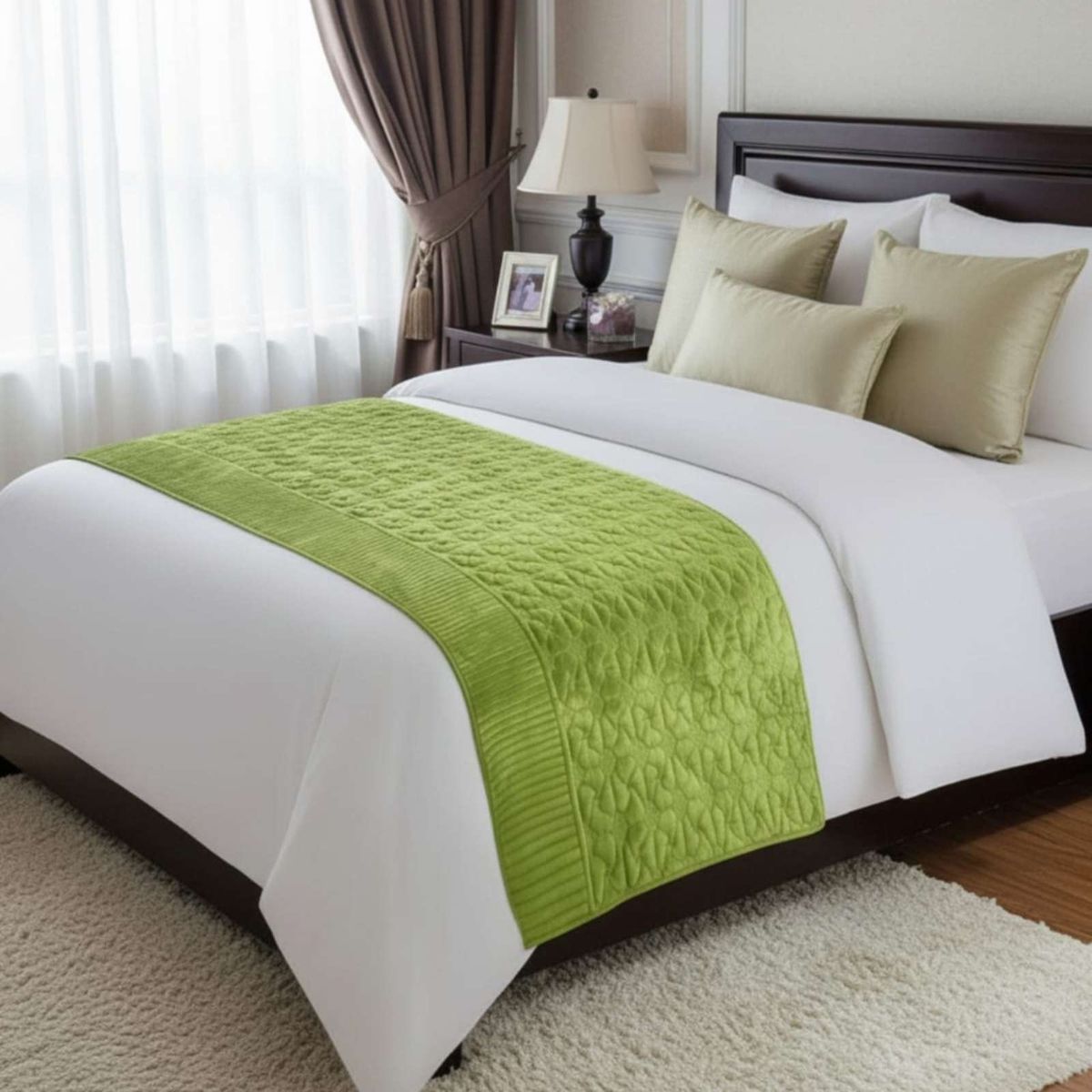 GENERICO - Piecera de Cama Moderna Con Textura Ultra Suave