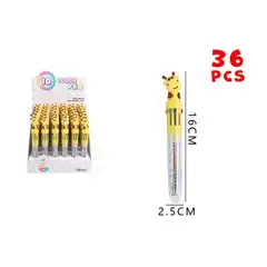GENERICO - Lapicera Multicolor Jirafa 15.5*2.5cm 36 Pcs