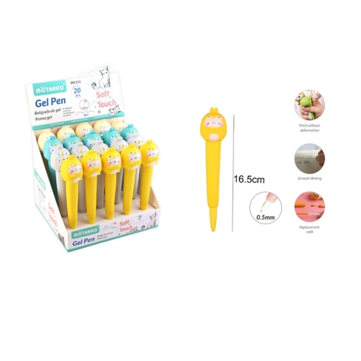 GENERICO - Bolígrafo Diseño Monito 0,5mm Set 3